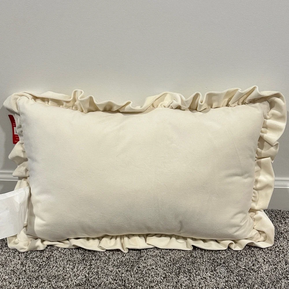 Ashland Cream Pillow with Gold Script